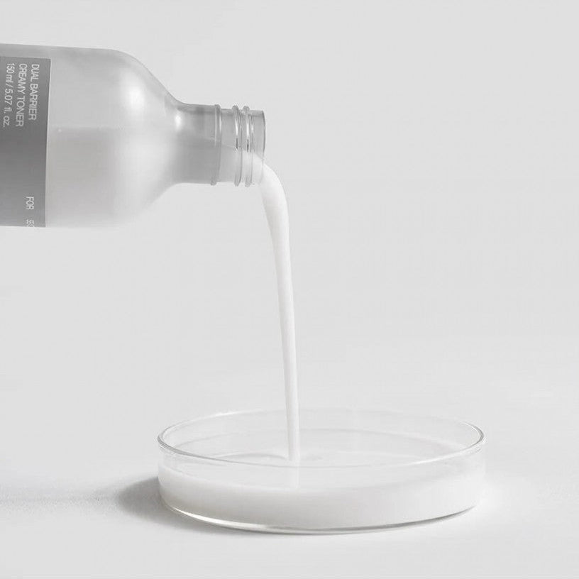 celimax Dual Barrier Creamy Toner milky texture