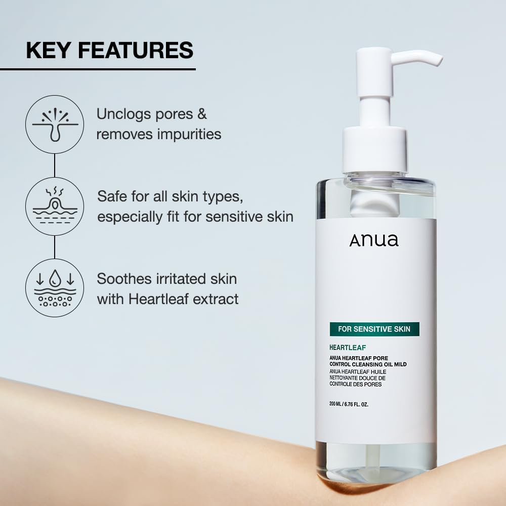 ANUA Heartleaf Pore Control Cleansing Oil Mild key features