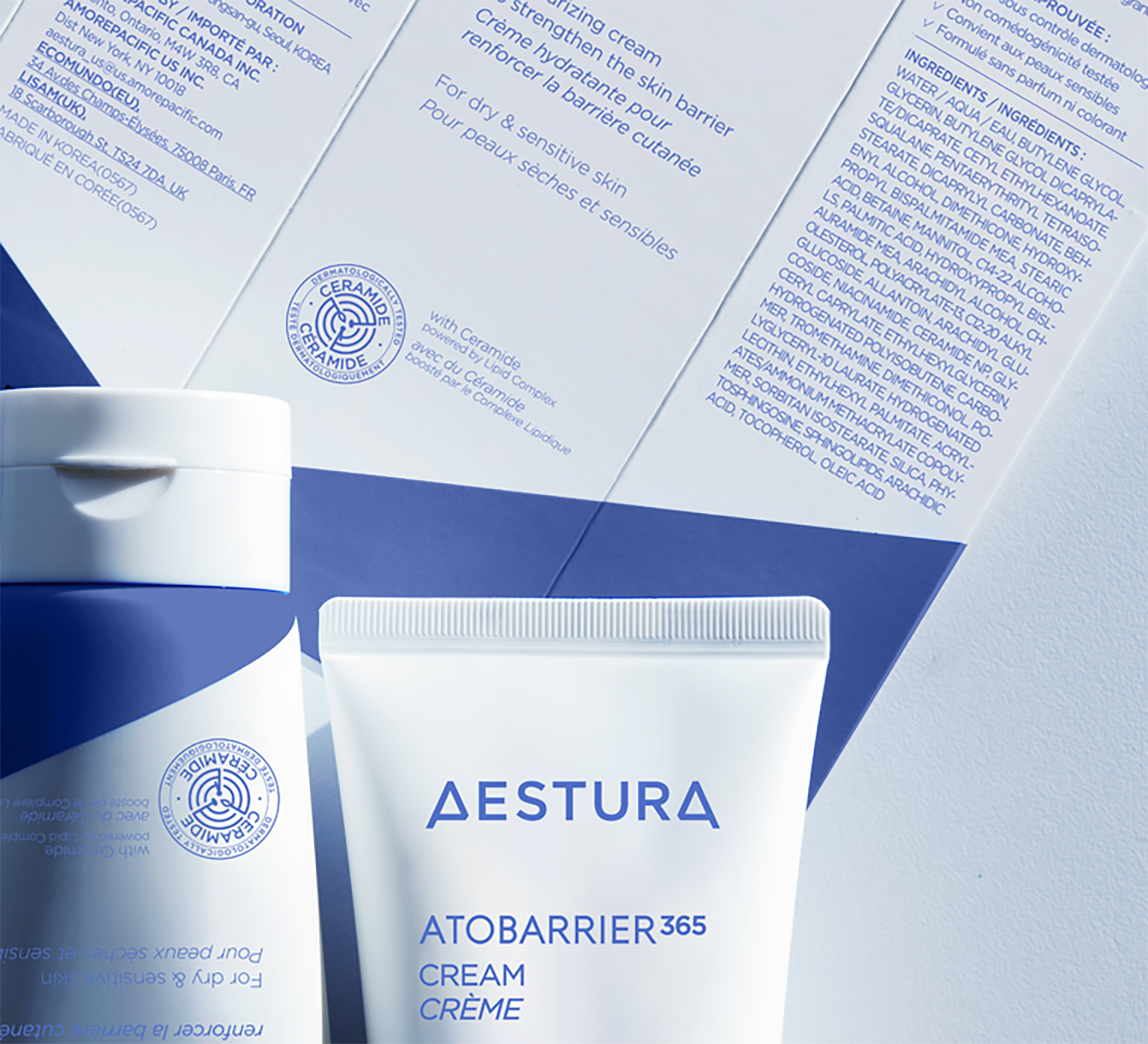 Aestura Atobarrier 365 Cream packaging with product details 