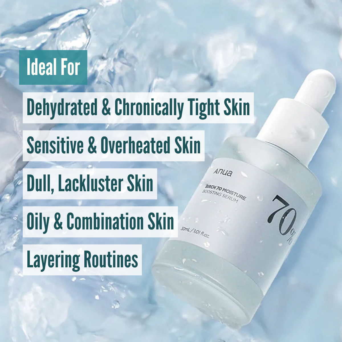 ANUA Birch Moisture Boosting Serum skin type