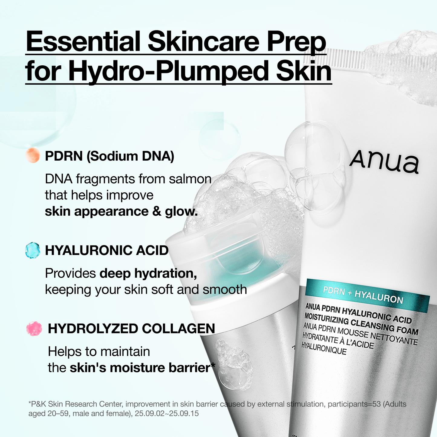ANUA PDRN Hyaluronic Acid Moisturizing Cleansing Foam Key Ingredients
