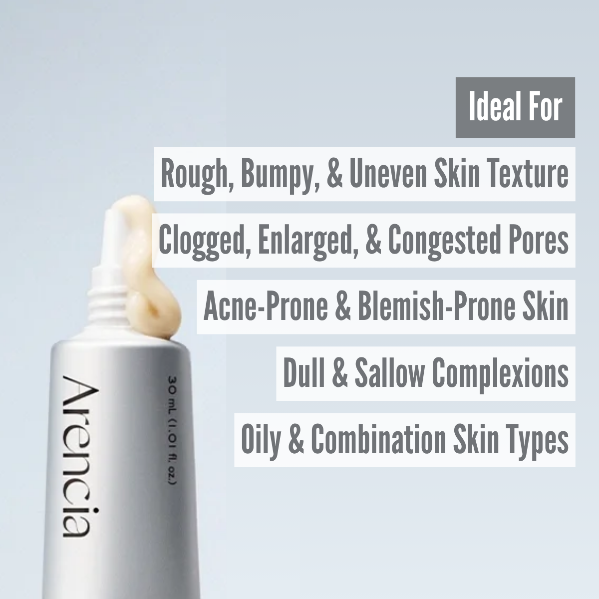 ARENCIA Eraser Shot Glycolic Acid Booster skin type