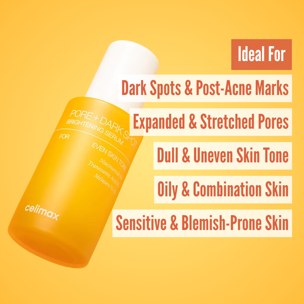 celimax Pore+Dark Spot Brightening Serum skin types