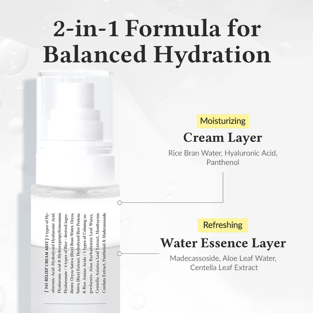 Dr.Althea 345 Relief Cream Mist dual layer