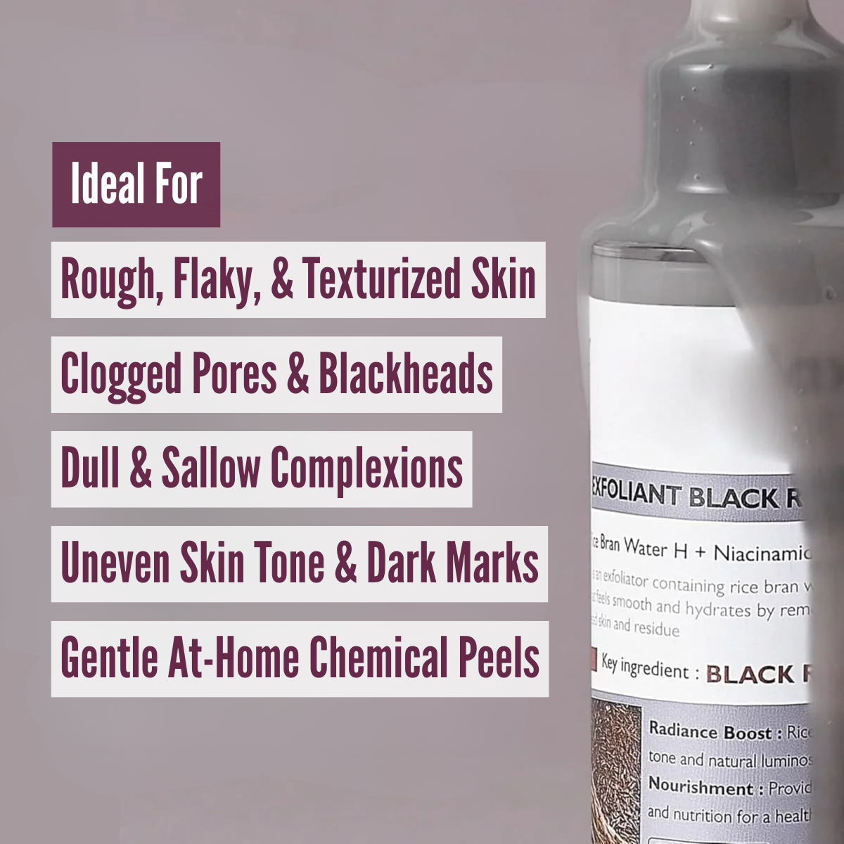 Dr.Melaxin Peel Shot Exfoliating Black Rice Ampoule skin type