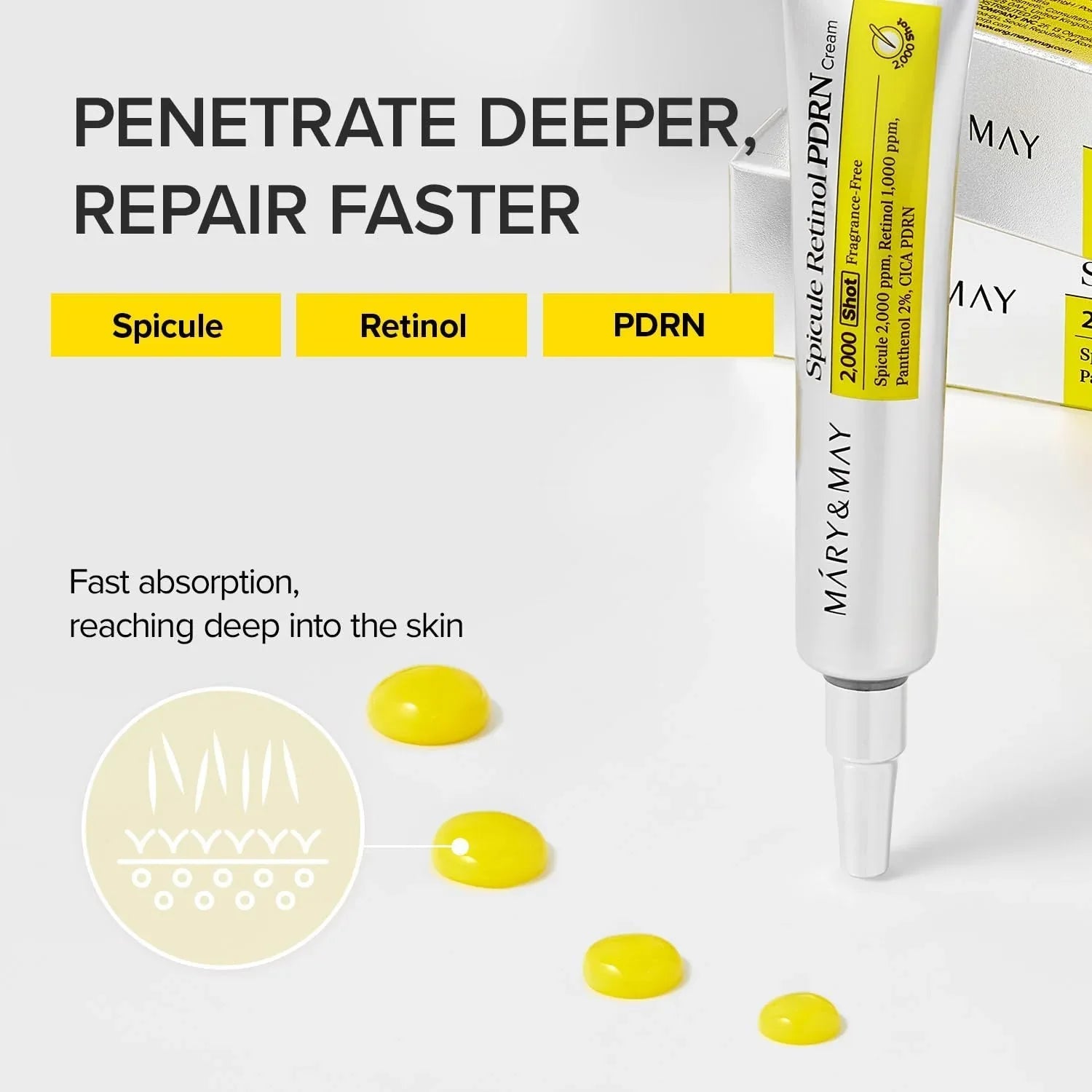 Mary&May Spicule retinol PDRN Cream benefits