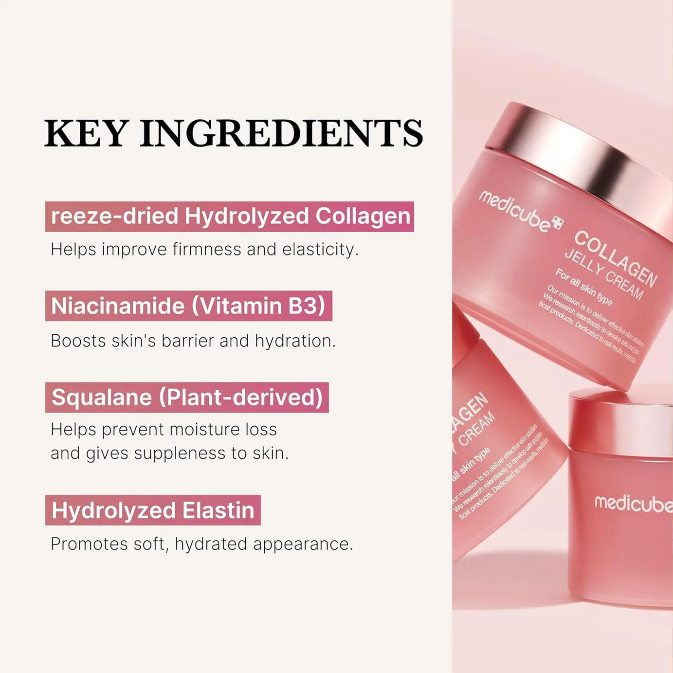Medicube Collagen Jelly Cream key ingredients