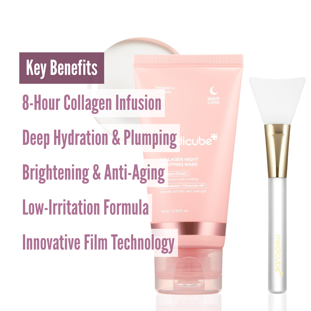 medicube Collagen Night Wrapping Mask benefits