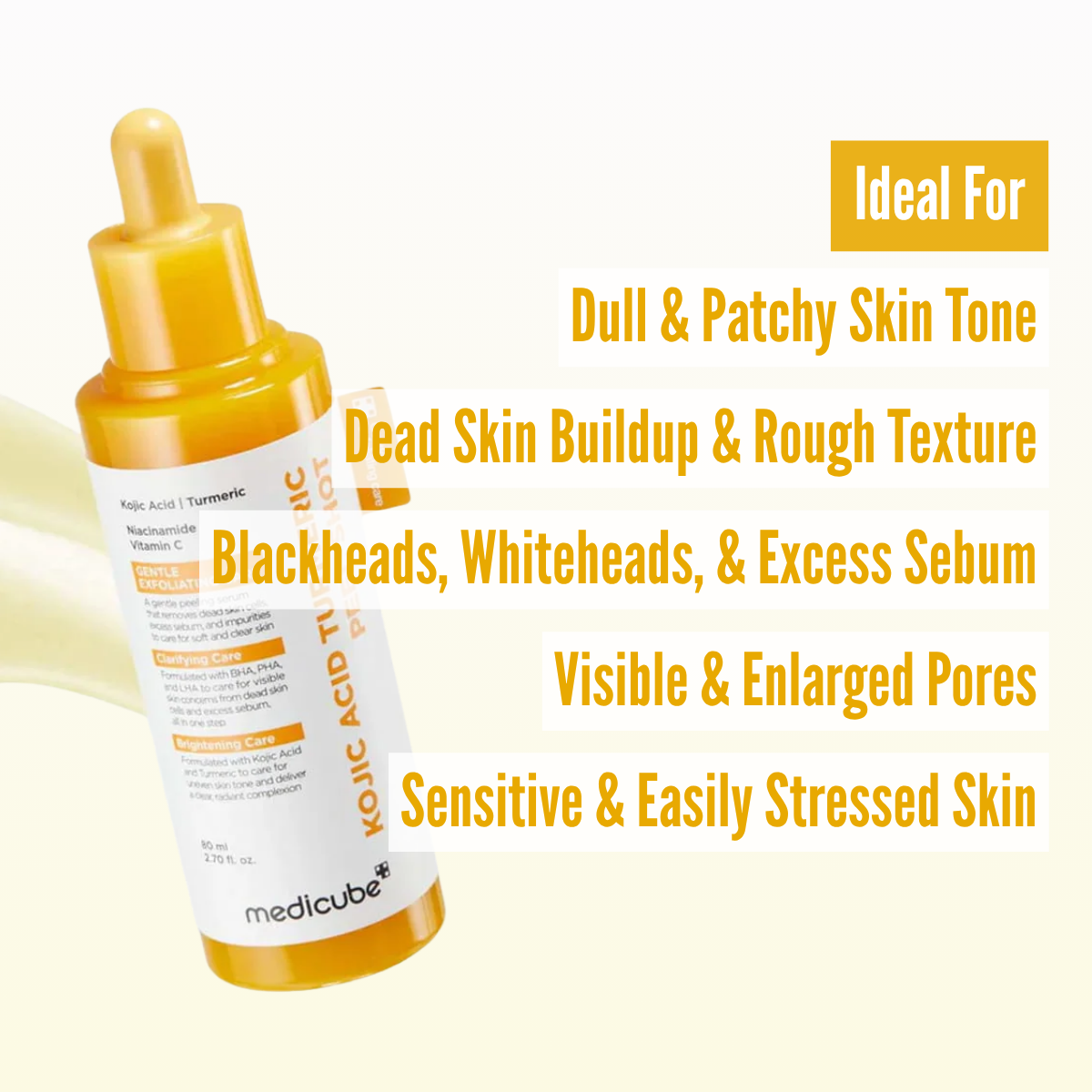 Medicube Kojic Acid Turmeric Peel Shot skin concerns