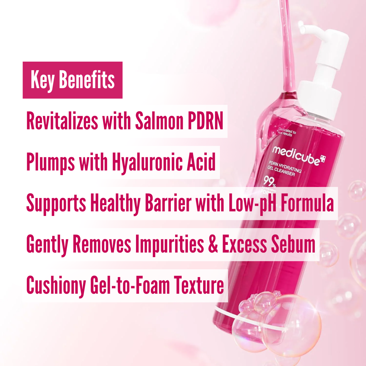 Medicube PDRN Hydrating Gel Cleanser benefits