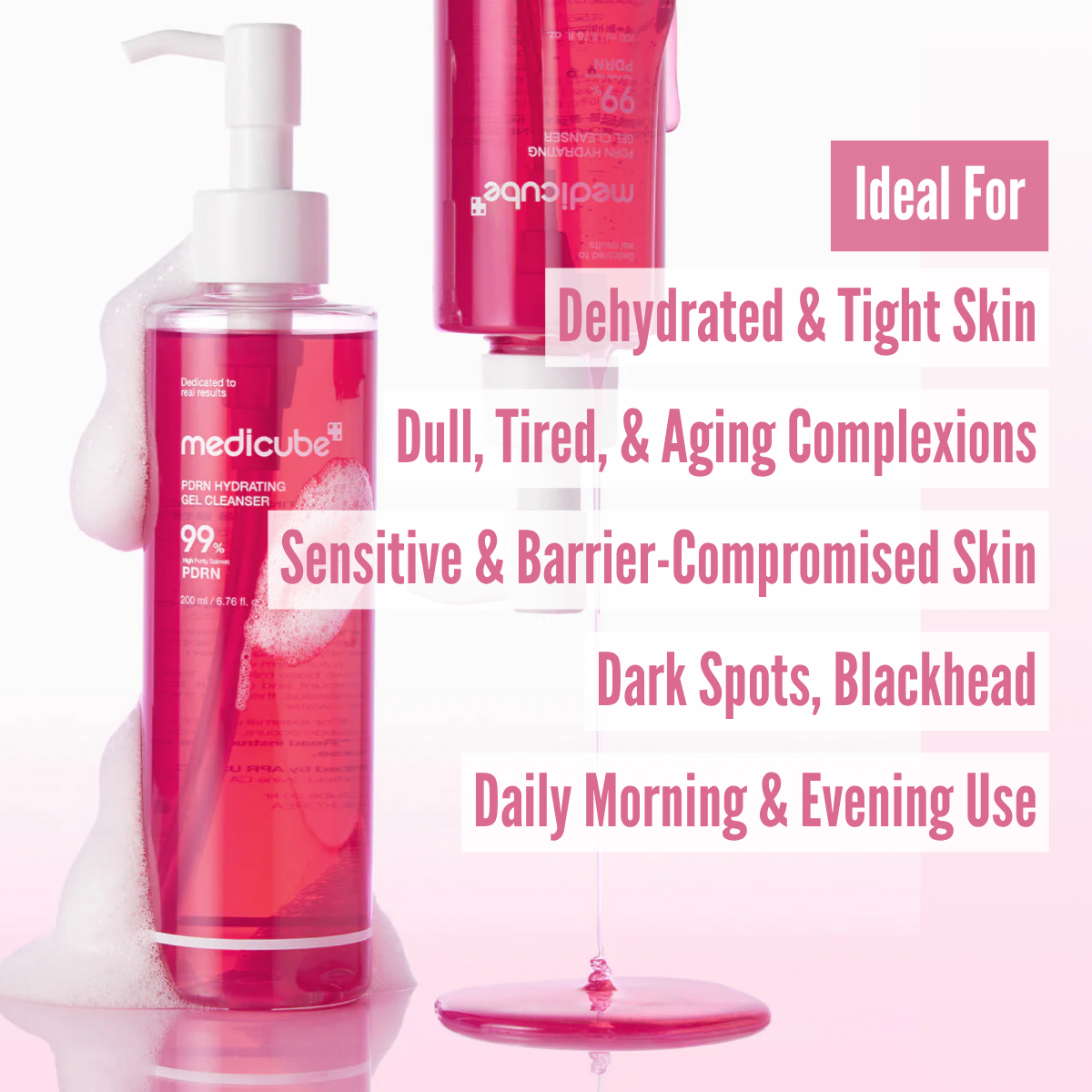 Medicube PDRN Hydrating Gel Cleanser skin type
