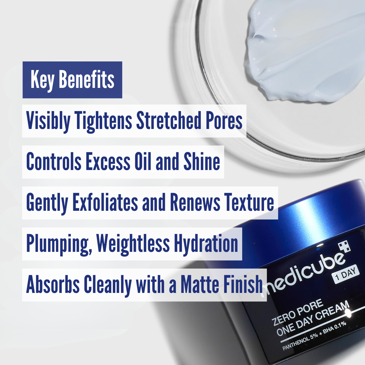 Medicube Zero Pore One Day Cream benefits