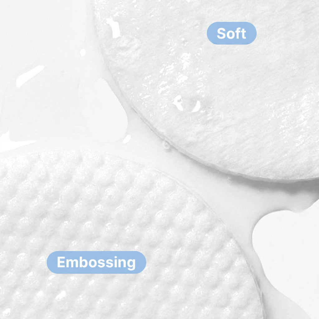 soft and embossing sides of the pad