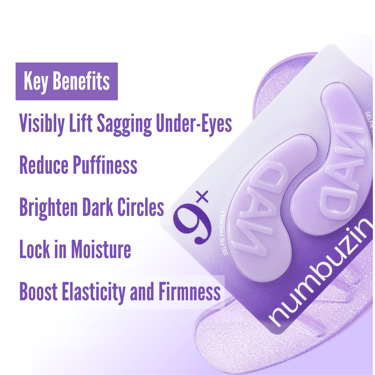 Numbuzin No.9 NAD Collagen Under Eye Patches benefits