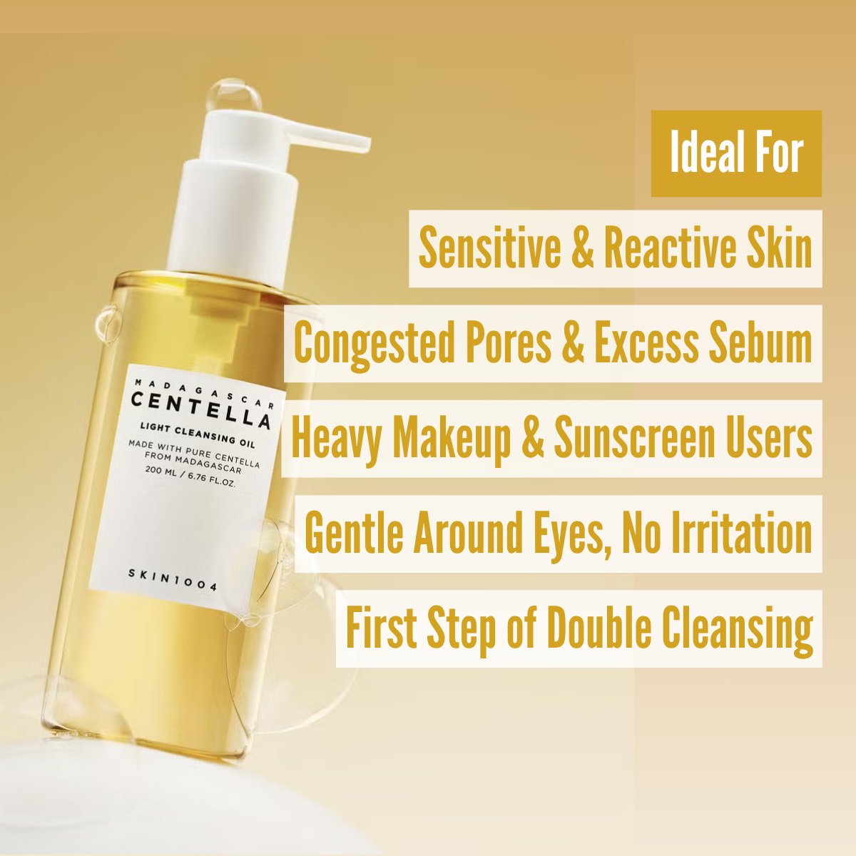 Skin1004 Madagascar Centella Light Cleansing Oil skin type