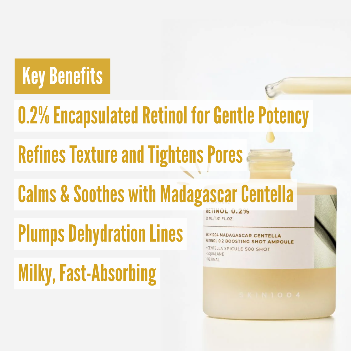 Skin1004 Madagascar Centella Retinol 0.2 Boosting Shot Ampoule benefits