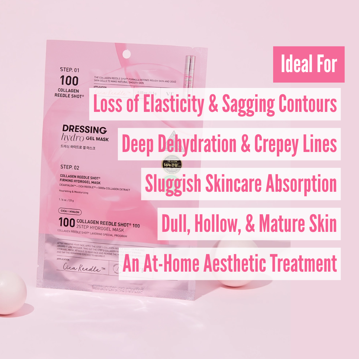 VT Collagen Reedle Shot 100 2 Step Hydrogel Mask skin types