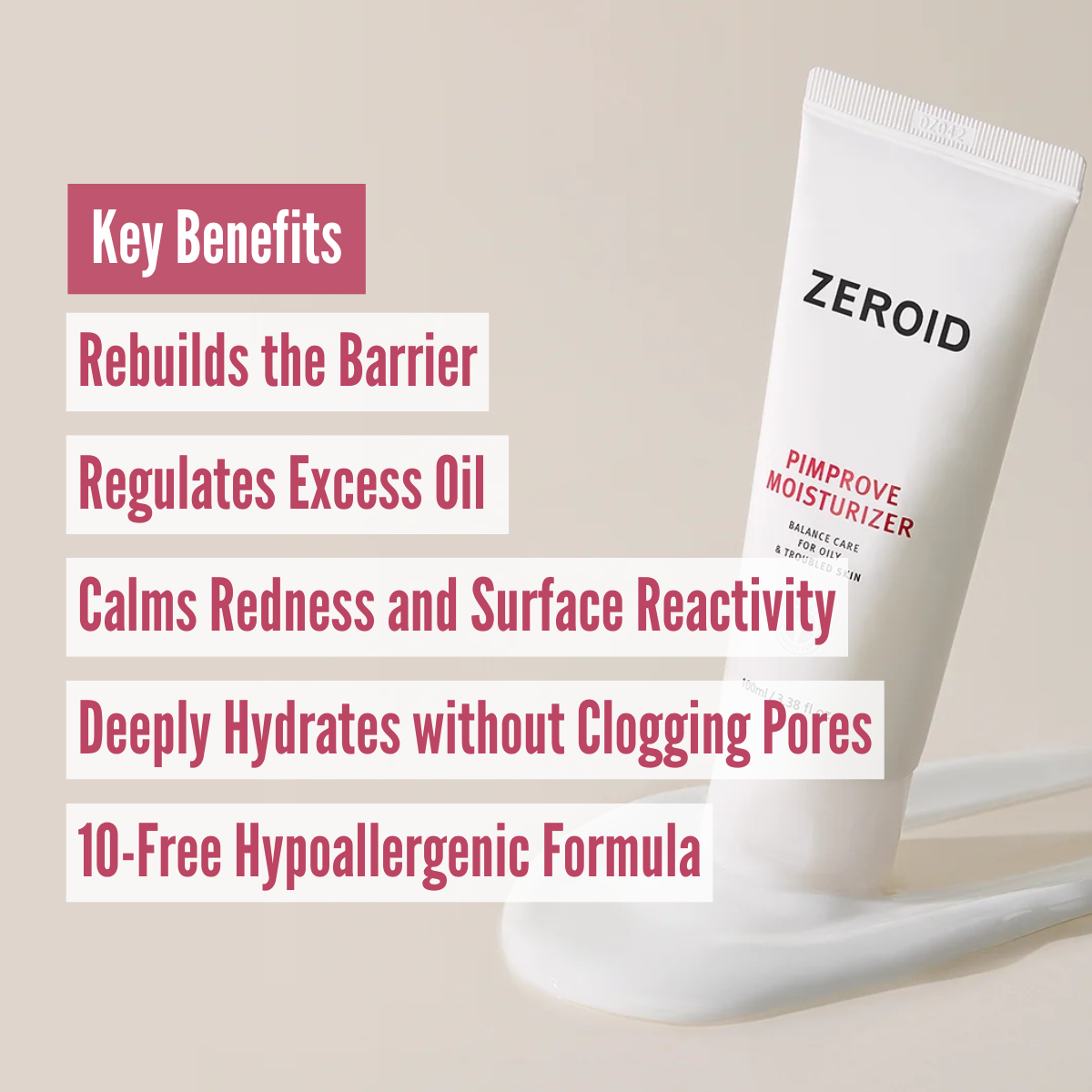 ZEROID Pimprove Moisturizer benefits